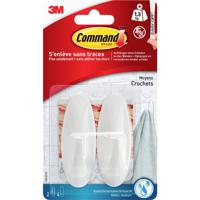 3M Command-badkamer medium Designer-haak (l x b x h) 79 x 29 x 29 mm Wit Inhoud: 2 stuk(s) - thumbnail