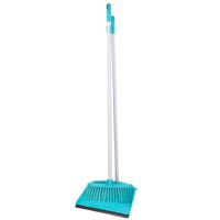 Benson lange stoffer en blik op steel turquoise 87 cm - Stoffer en blik