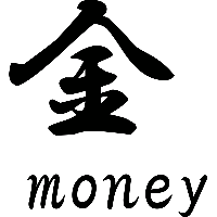 Money Japans teken - Muursticker - thumbnail