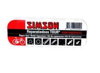 Simson Reparatiedoos Tour 11,5 cm aluminium rood/wit 15-delig