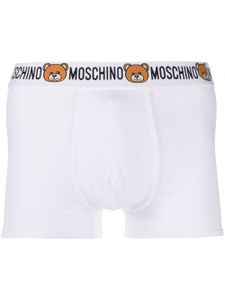 Moschino boxer à logo imprimé - Blanc