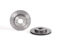 Remschijf BREMBO XTRA LINE BREMBO, Remschijftype: Geperforeerd / Geventileerd, u.a. für Rover, Honda, Lotus, MG