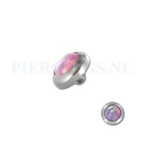 Dermal balletje 1.2 mm opaal multi glans roze