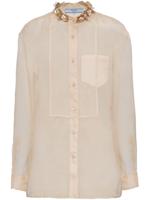 Prada Blouse met ruches - Beige