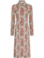 ETRO robe mi-longue à fleurs - Blanc