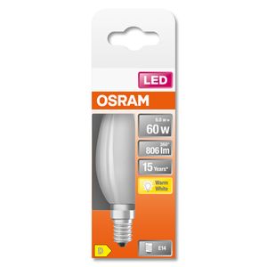 OSRAM 4058075435513 LED-lamp Energielabel D (A - G) E14 Kaars 5.5 W = 60 W Warmwit (Ø x l) 35 mm x 100 mm 1 stuk(s)