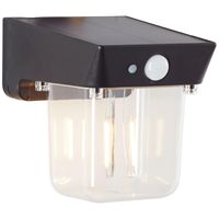 Brilliant Zwarte wandlamp Parson transparant glas G40435/06 - thumbnail