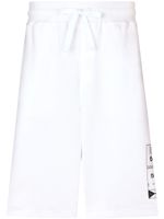 Dolce & Gabbana logo-print cotton track shorts - Blanc