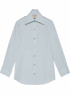 Gucci chemise à col pointu - Bleu