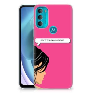 Motorola Moto G71 5G Silicone-hoesje Woman Don't Touch My Phone