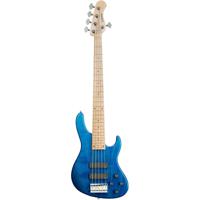 Sadowsky MetroLine 24-5 Modern Ash Blue Transparent Satin 5-snarige elektrische basgitaar - thumbnail