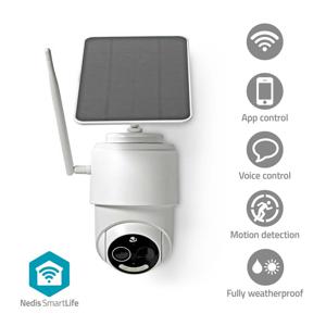 Nedis WIFICBO50WT Smartlife Camera Voor Buiten Wi-fi Full Hd 1080p Kiep En Kantel Ip65 Max. Batterijduur: 5 Maanden Cloud Opslag (optioneel) / Microsd (niet Inbegrepen) 5 V Dc Met Bewegingssensor Nachtzicht Wit