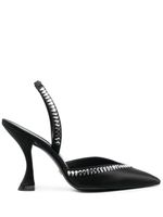 Stuart Weitzman escarpins ornés de cristaux à bride arrière 110 mm - Noir