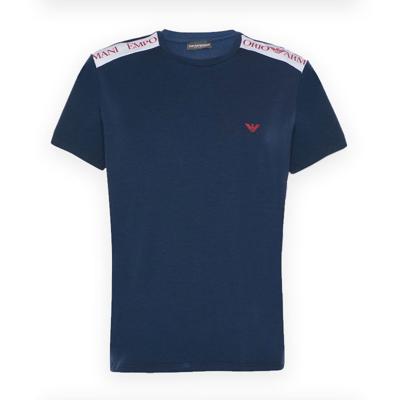 Emporio Armani t-shirt tape logo - blue navy