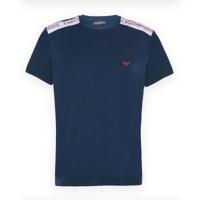 Emporio Armani t-shirt tape logo - blue navy
