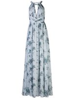 Marchesa Notte Bridesmaids robe en chiffon à dos nu - Bleu