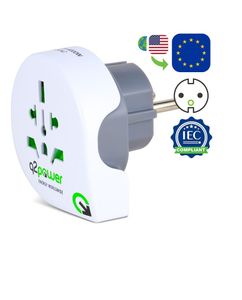 Q2 Power 1.100110 Reisadapter Wereld-naar-europa Usb Geaard