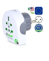 Q2 Power 1.100110 Reisadapter Wereld-naar-europa Usb Geaard - thumbnail