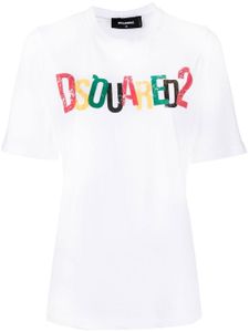 DSQUARED2 t-shirt en coton à logo imprimé - Blanc