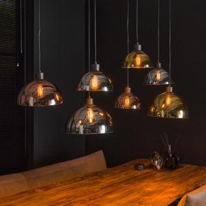 LifestyleFurn Hanglamp Joop 7-lamps, Kleur Koper, Chroom en Goud