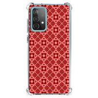 Samsung Galaxy A52 4G/5G Doorzichtige Silicone Hoesje Batik Rood