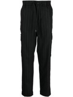 Versace Jeans Couture drawstring-waist striped trousers - Noir