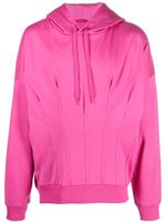 Valentino Garavani hoodie en coton à design plissé - Rose