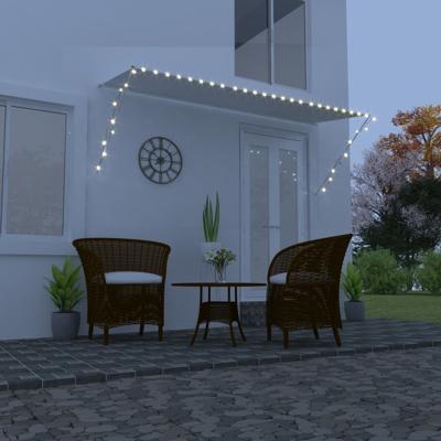 vidaXL Luifel uittrekbaar met LED 350x150 cm crème vidaXL Luifel uittrekbaar met LED 350x150 cm crème