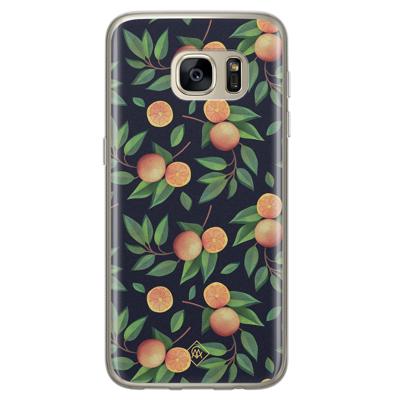 Samsung Galaxy S7 siliconen hoesje - Orange lemonade