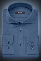 Desoto Luxury Slim Fit Jersey shirt kobalt, Effen - thumbnail