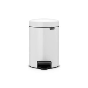 Brabantia newIcon pedaalemmer 3 liter met kunststof binnenemmer - White