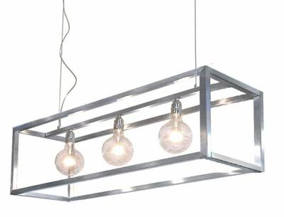 Ztahl open hanglamp Rimini 3L rechthoek - rvs Ztahl open hanglamp Rimini 3L rechthoek - rvs