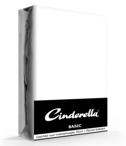 Cinderella Basic Hoeslaken White Hoge Hoek - 40 cm-160 x 200 cm