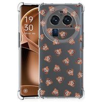 Doorzichtige Silicone Hoesje voor OPPO Find X6 Pro Poep Emojis