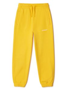 Off-White Kids pantalon de jogging Bookish Diag en coton - Jaune