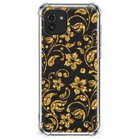 Samsung Galaxy A03 Case Gouden Bloemen - thumbnail