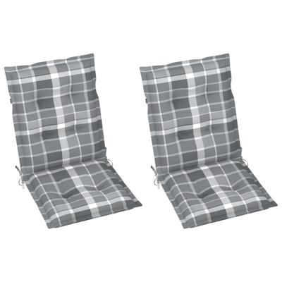 vidaXL Tuinstoelkussens 2 st ruitpatroon 100x50x7 cm grijs vidaXL Tuinstoelkussens 2 st ruitpatroon 100x50x7 cm grijs