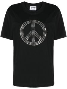 MOSCHINO JEANS t-shirt à logo strassé - Noir