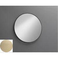 Royal Plaza Merlot spiegel 60x60cm Rond led IP44 Glas Goud mat - thumbnail