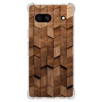 Stevig Telefoonhoesje voor Google Pixel 7A Wooden Cubes - thumbnail