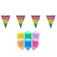 Boland Party 70e jaar verjaardag feest versieringen - Ballonnen en vlaggetjes - thumbnail