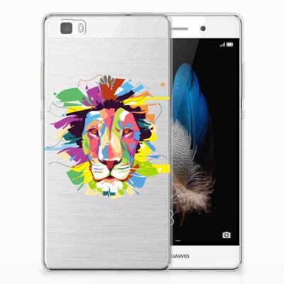 Huawei Ascend P8 Lite Telefoonhoesje met Naam Lion Color