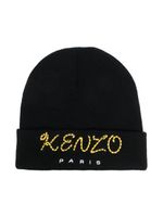 Kenzo Kids bonnet à logo brodé - Bleu - thumbnail