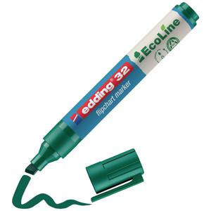 Edding 4-32004 Flipchartmarker 32 EcoLine Beitelpunt 1 - 5 mm Groen 1 stuk(s)