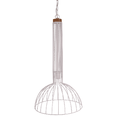 Hanglamp Oscar groot 40 cm 1 lichts mat wit