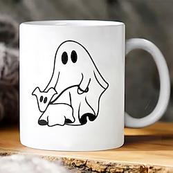 Halloween cadeau mok schattige geest wandelende hond koffiemok keramische koffiekopje 330ml (11oz) witte koffiekopje voor vrienden Lightinthebox