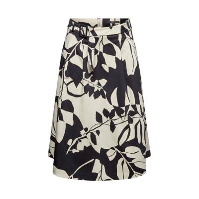 ESPRIT Women Collection rok met all over print en plooien ecru/zwart ESPRIT Women Collection rok met all over print en plooien ecru/zwart