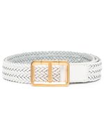 TOM FORD ceinture en cuir tressé - Blanc