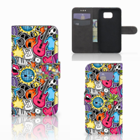 Samsung Galaxy S6 | S6 Duos Wallet Case met Pasjes Punk Rock