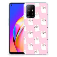 OPPO A94 5G | Reno5 Z TPU Hoesje Sleeping Cats - thumbnail